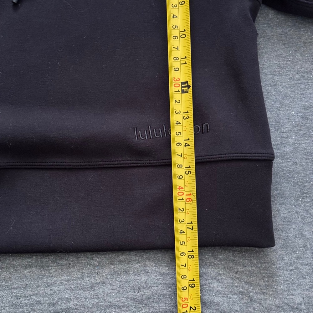 Lululemon Women's Get Centred Cropped Sweater Hoodie Black Modal W3DJ4S Size 6 - Picture 9 of 10